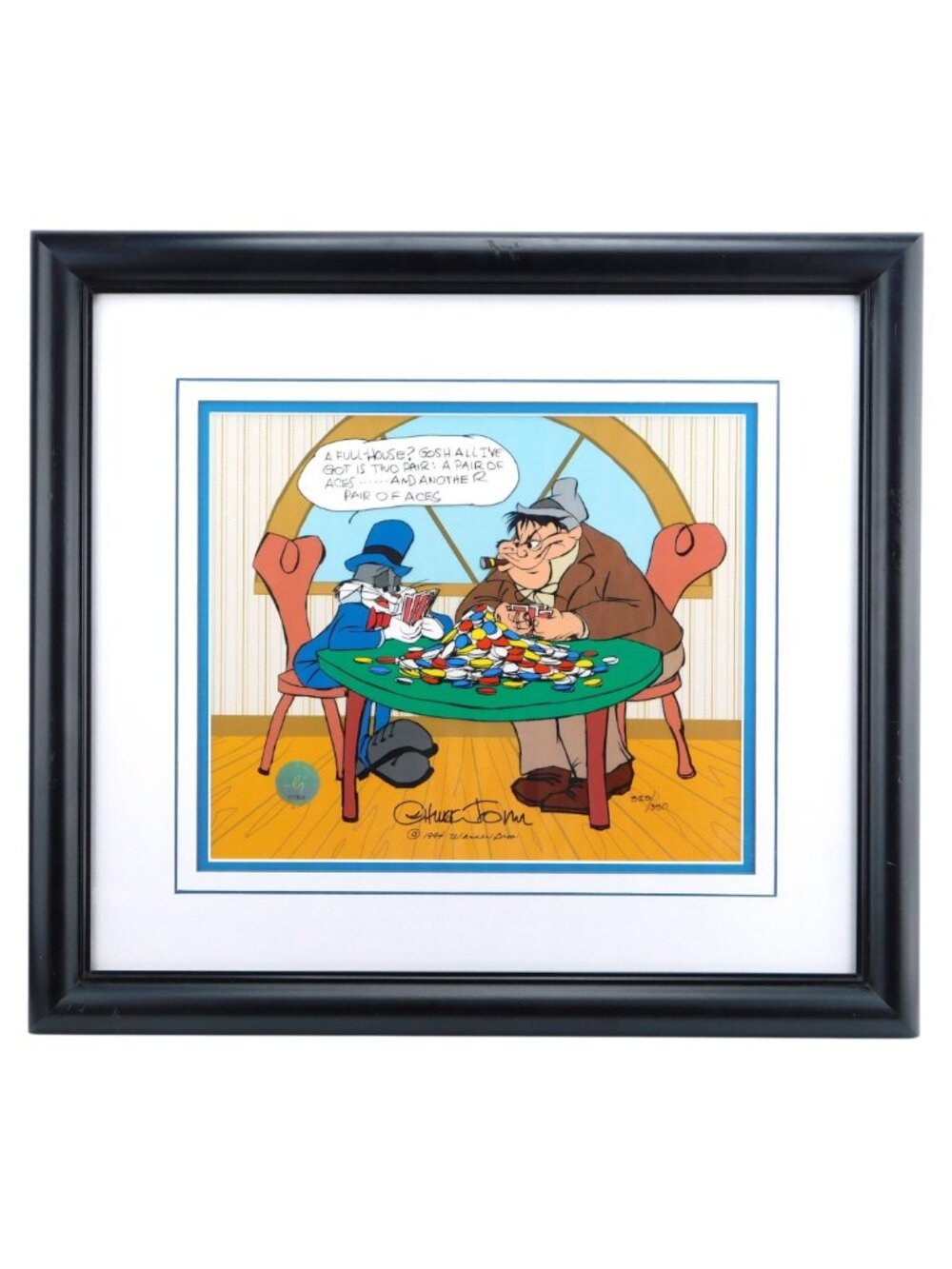 Two Pair Hare Chuck Jones Cel Signed Bugs Bunny Animation Art